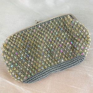 Vintage Handmade Iridescent Bead & Crochet…